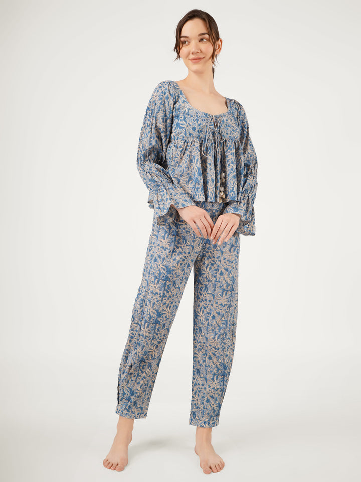 Blue-Cotton-Printed-Co-Ord-Set