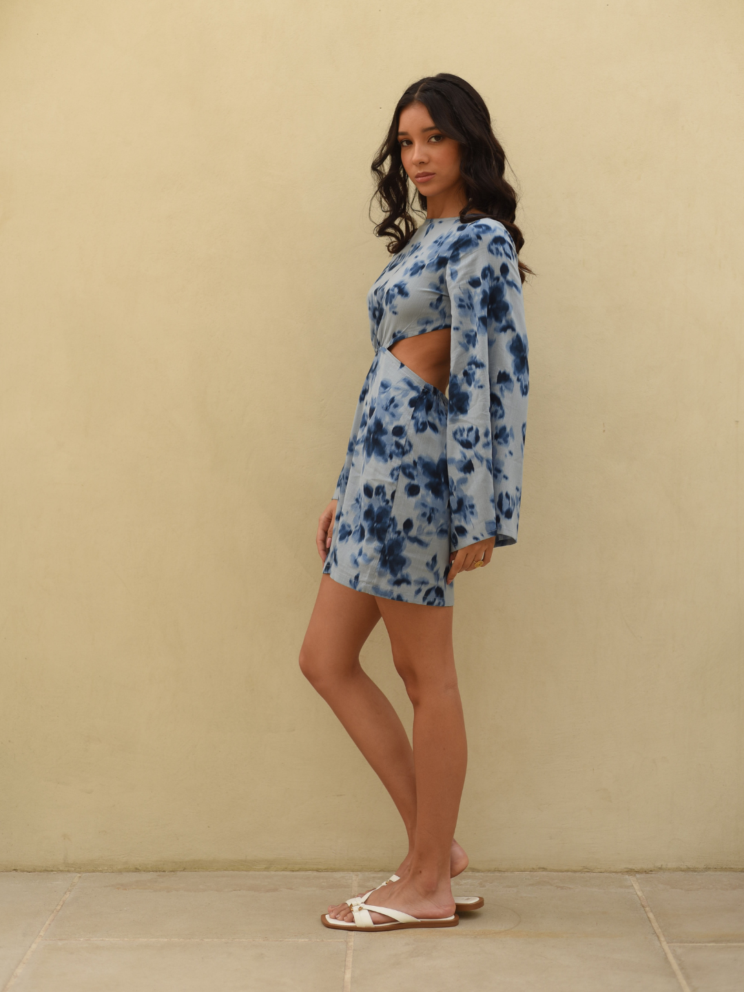 Blue-Cotton-&-Rayon-Sapphire-Blaze-Dress