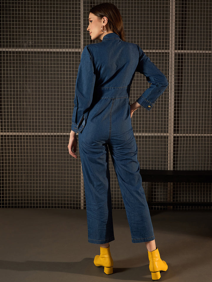 Blue-Denim--Polyester-Lycra-Solid-Jumpsuit