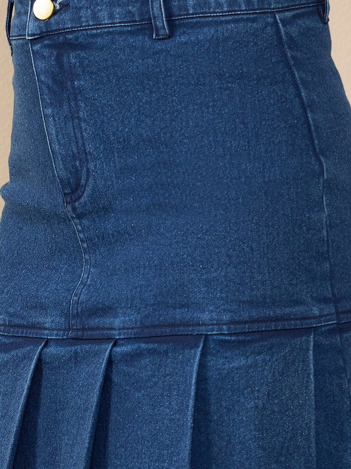 Blue-Denim-Pleat-Detail-Skirt