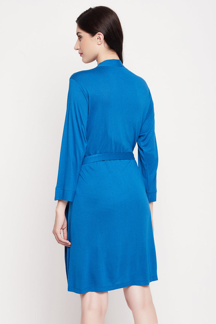 Blue-Viscose-Chic-Basic-Robe-In-Cobalt