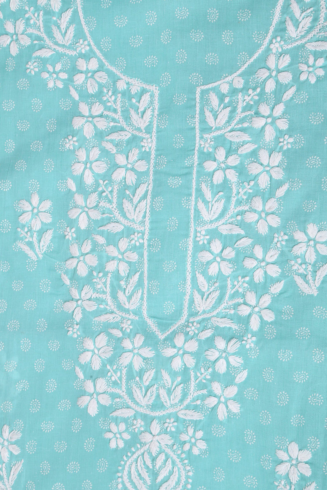 Blue-&-White-Cotton-Embroidered-Chikankari-Dress-Material