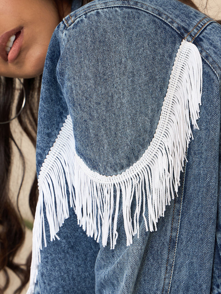 Blue-&-White-Denim-Front-Fringes-Crop-Jacket