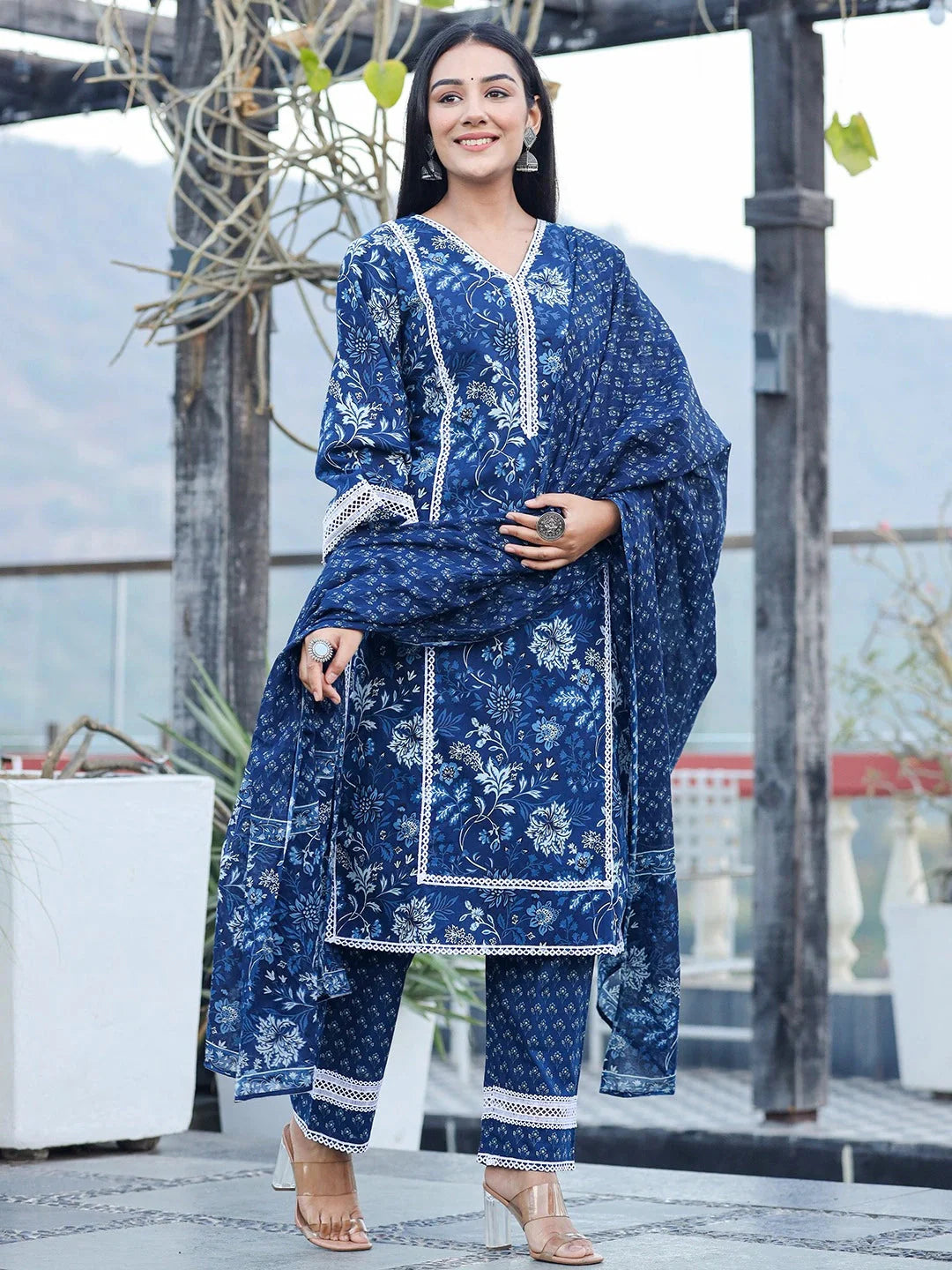 Blue-Cotton-Thread-Work-Detailing-3-Piece-Kurta-Set