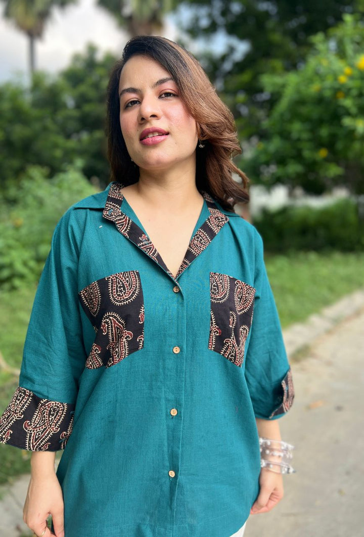 Blue-Cotton-AJRAKH-FREEDOM-SHIRTS