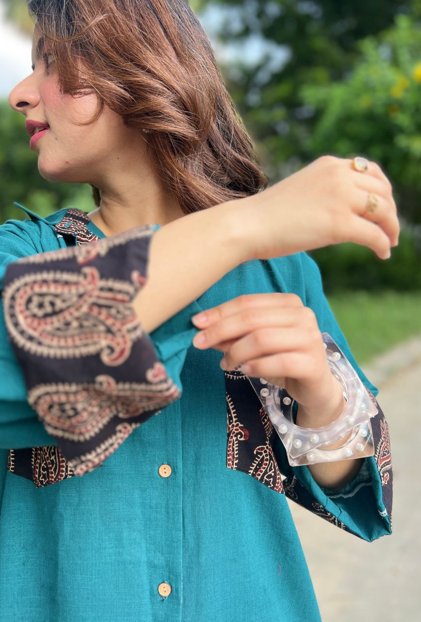 Blue-Cotton-AJRAKH-FREEDOM-SHIRTS