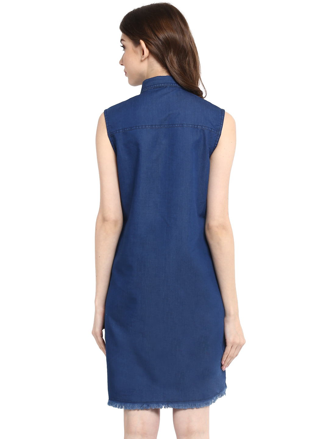 Blue-Denim-Mini-Dress-With-Pocket