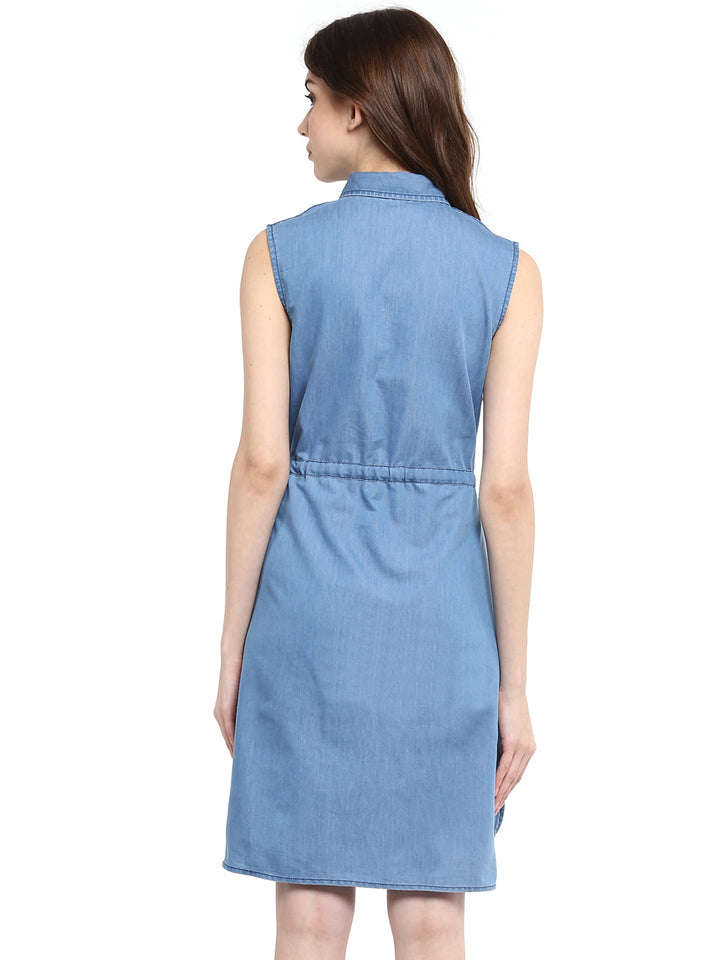 Black-Front-Zip-Sleeveless-Tunic-Mini-Dress