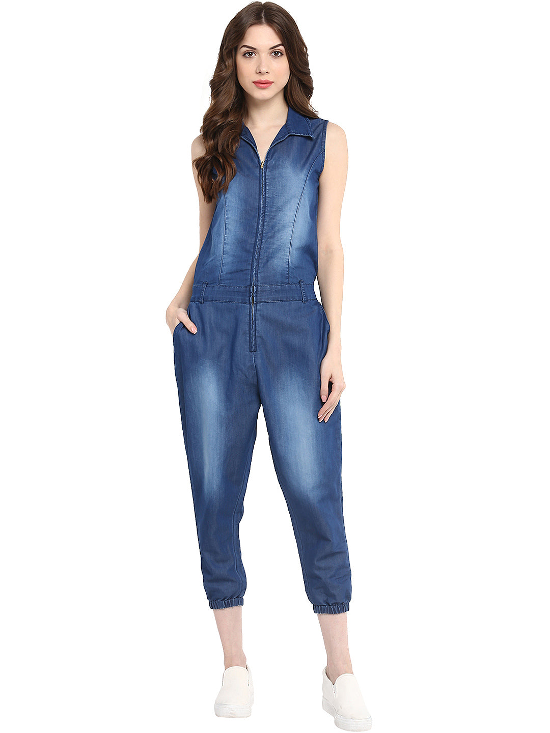 Denim-Monkey-Wash-Sleeveless-Jumpsuit