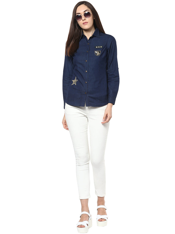 Blue-Denim-Patches-Shirt