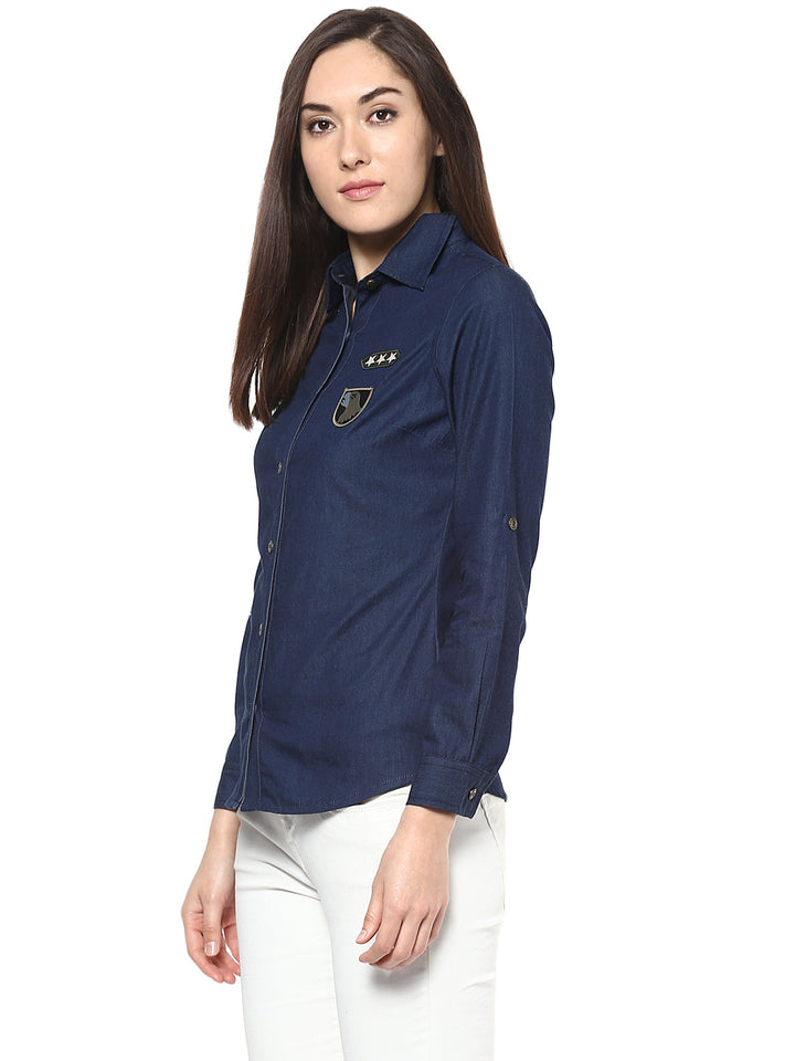 Blue-Denim-Patches-Shirt