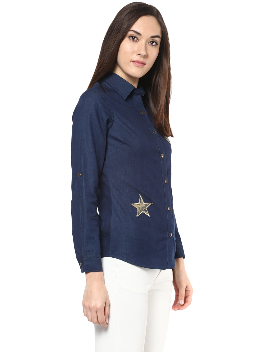 Blue-Denim-Patches-Shirt