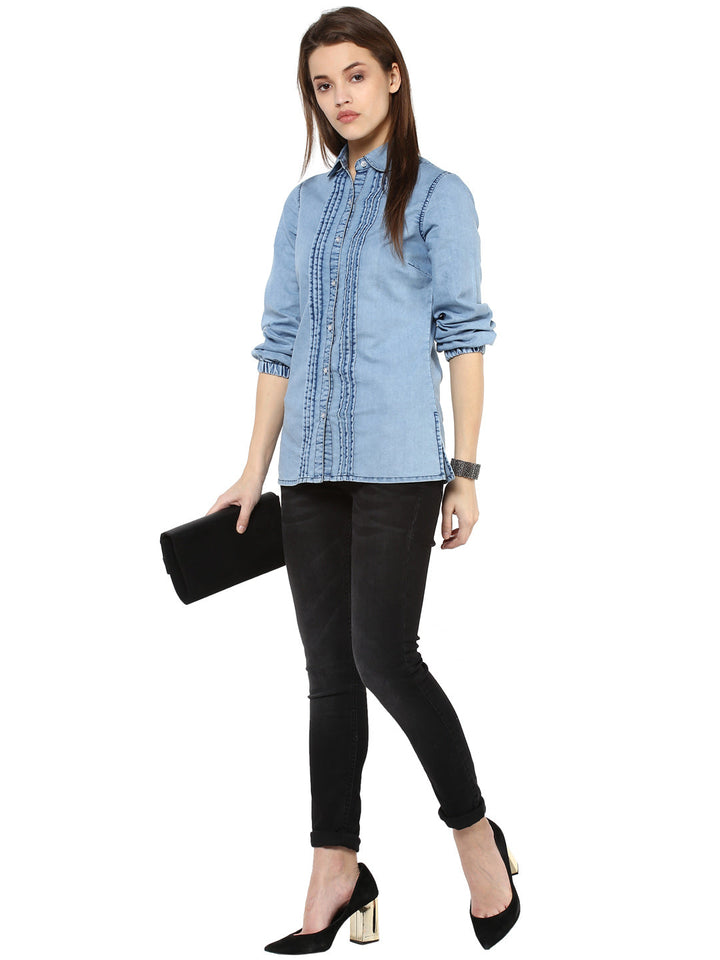 Blue-Denim-Pintuck-Shirt