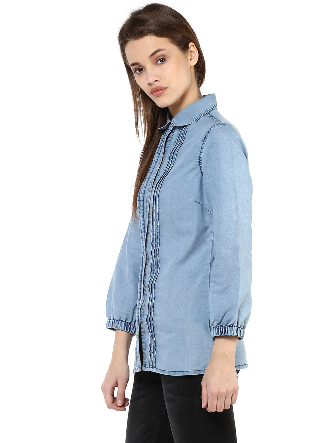 Blue-Denim-Pintuck-Shirt