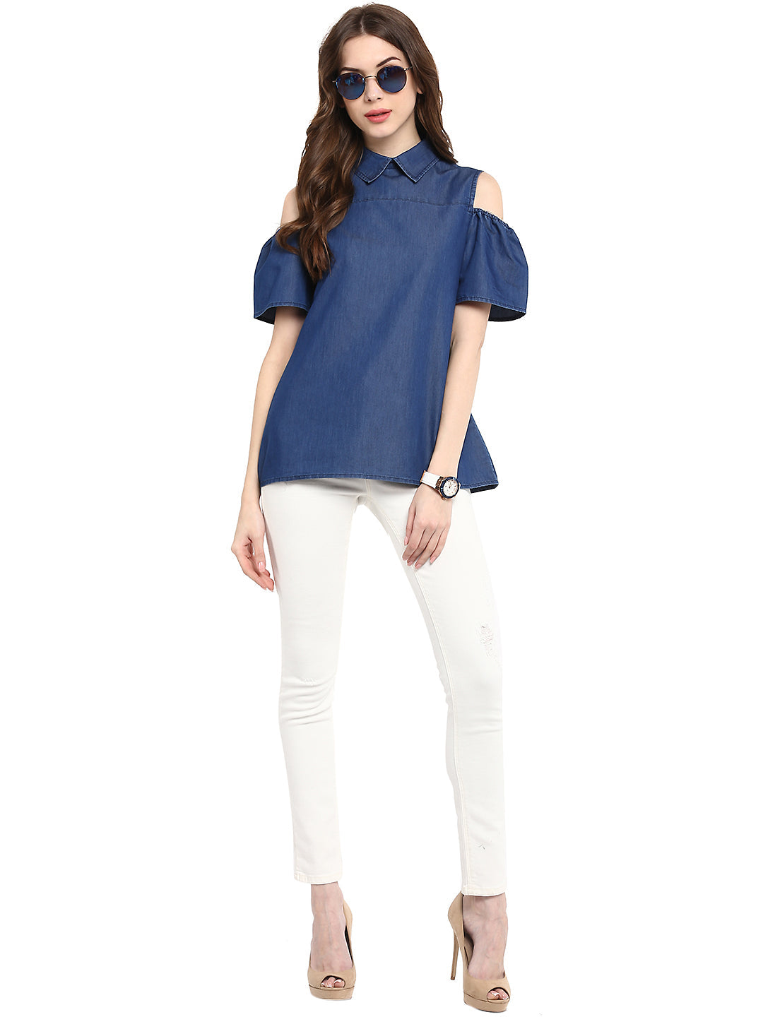 Blue-Denim-Cold-Shoulder-Top