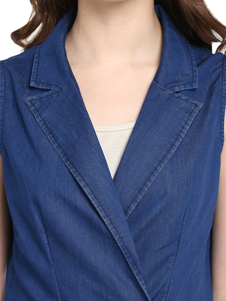Blue-Denim-Wrap-Mini-Dress-With-Flap