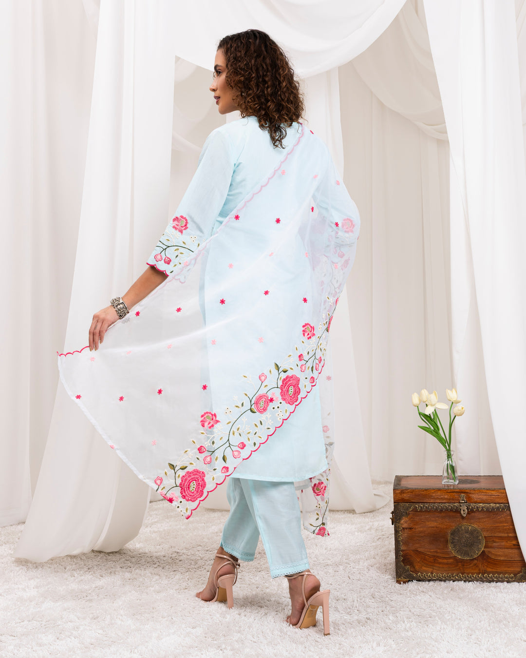 Blue-Organza-Embroidered-3-Piece-Kurta-Set