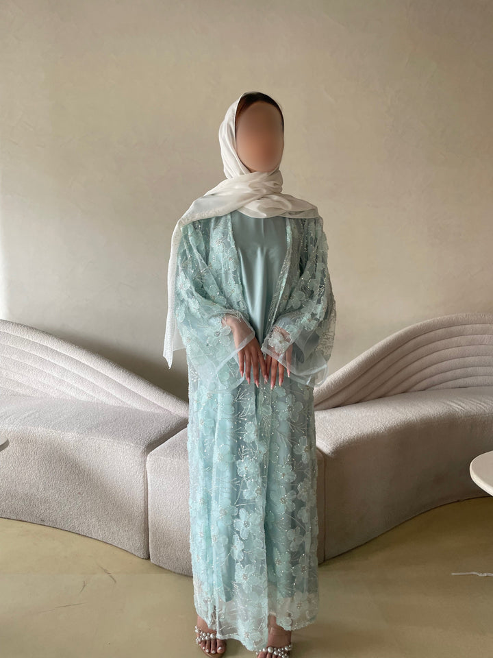 Blue-Silk-Eternal-Bloom-Pearl-Full-Abaya-Set