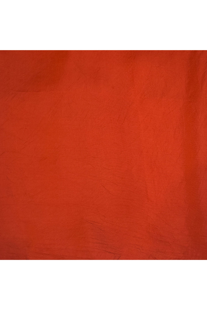 ZERESOUQ-Brick-Red-Plain-Chiffon-Tissue-Saree