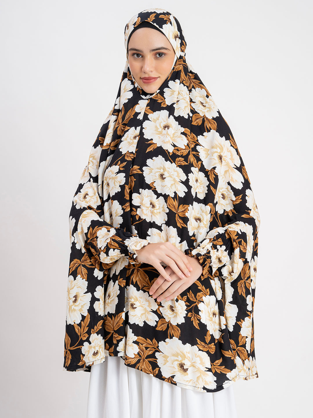 Brown 100% Viscose Printed Namaz Dupatta