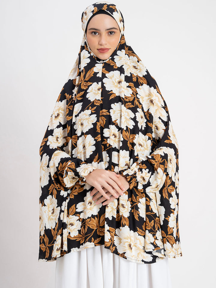 Brown 100% Viscose Printed Namaz Dupatta