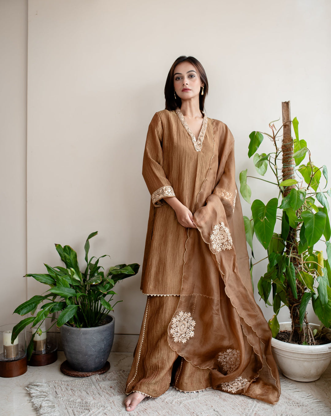 Brown-Crush-Tissue-Angrakha-Embroidered-Sharara-Set