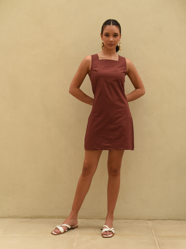 Brown-Linen-Chic-Cocoa-Breeze-Dress