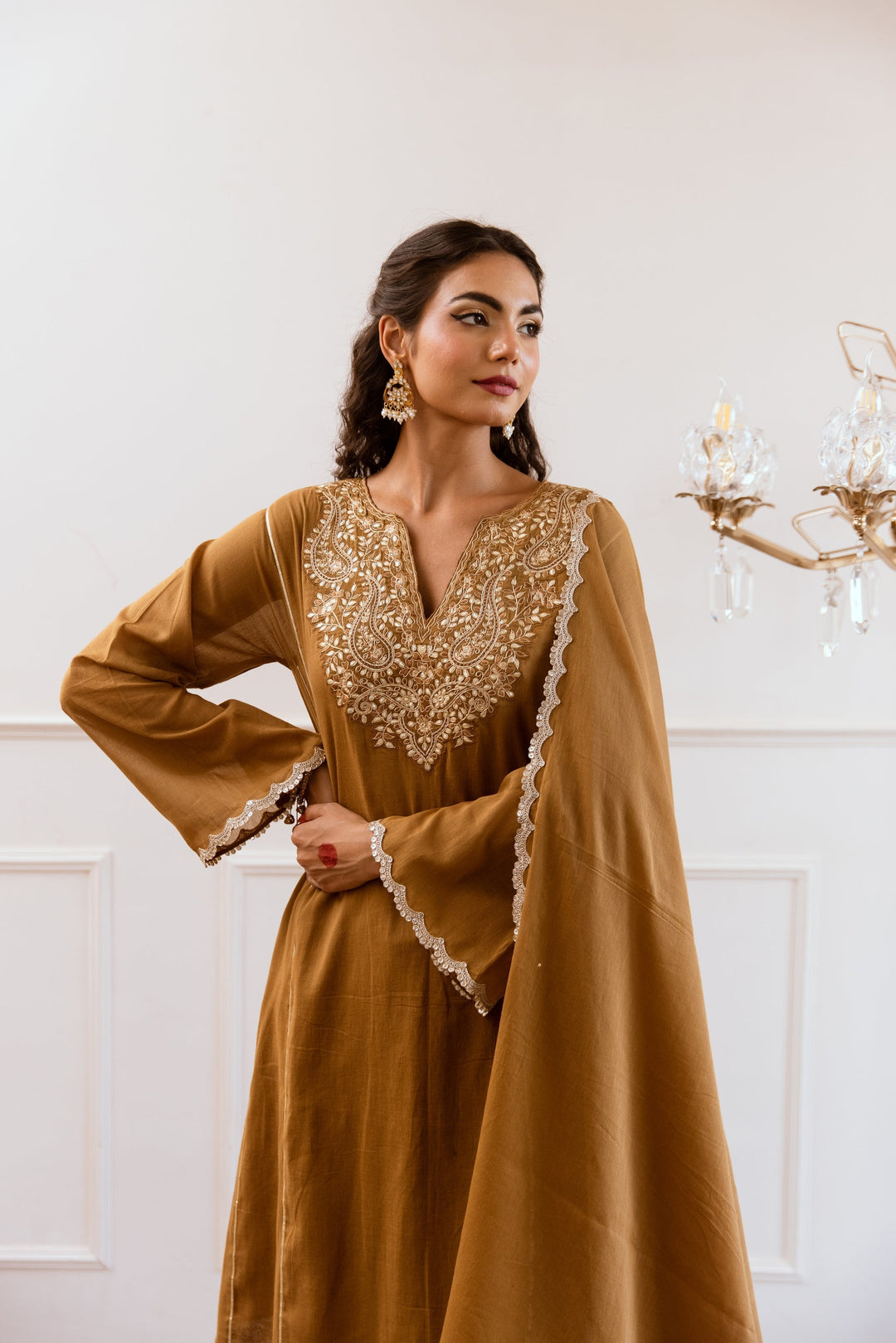 Brown-Mulmul-Anti-Fit-Anarkali-Set