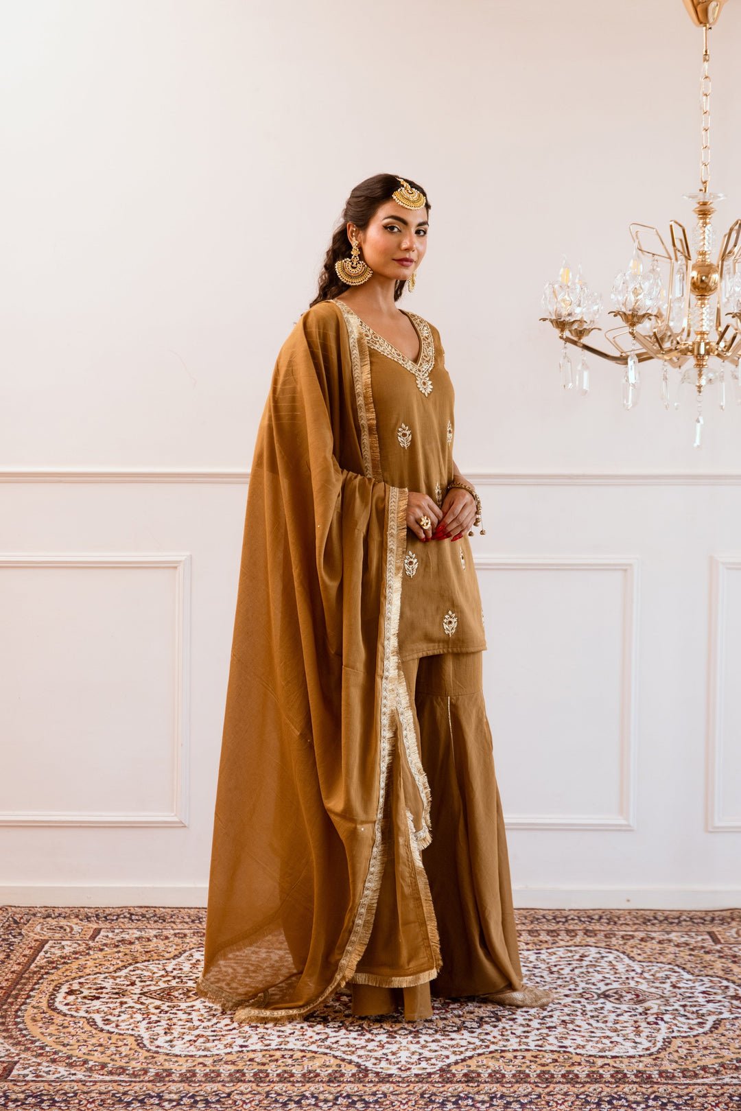 Brown-Mulmul-Embroidered-Sharara-Set