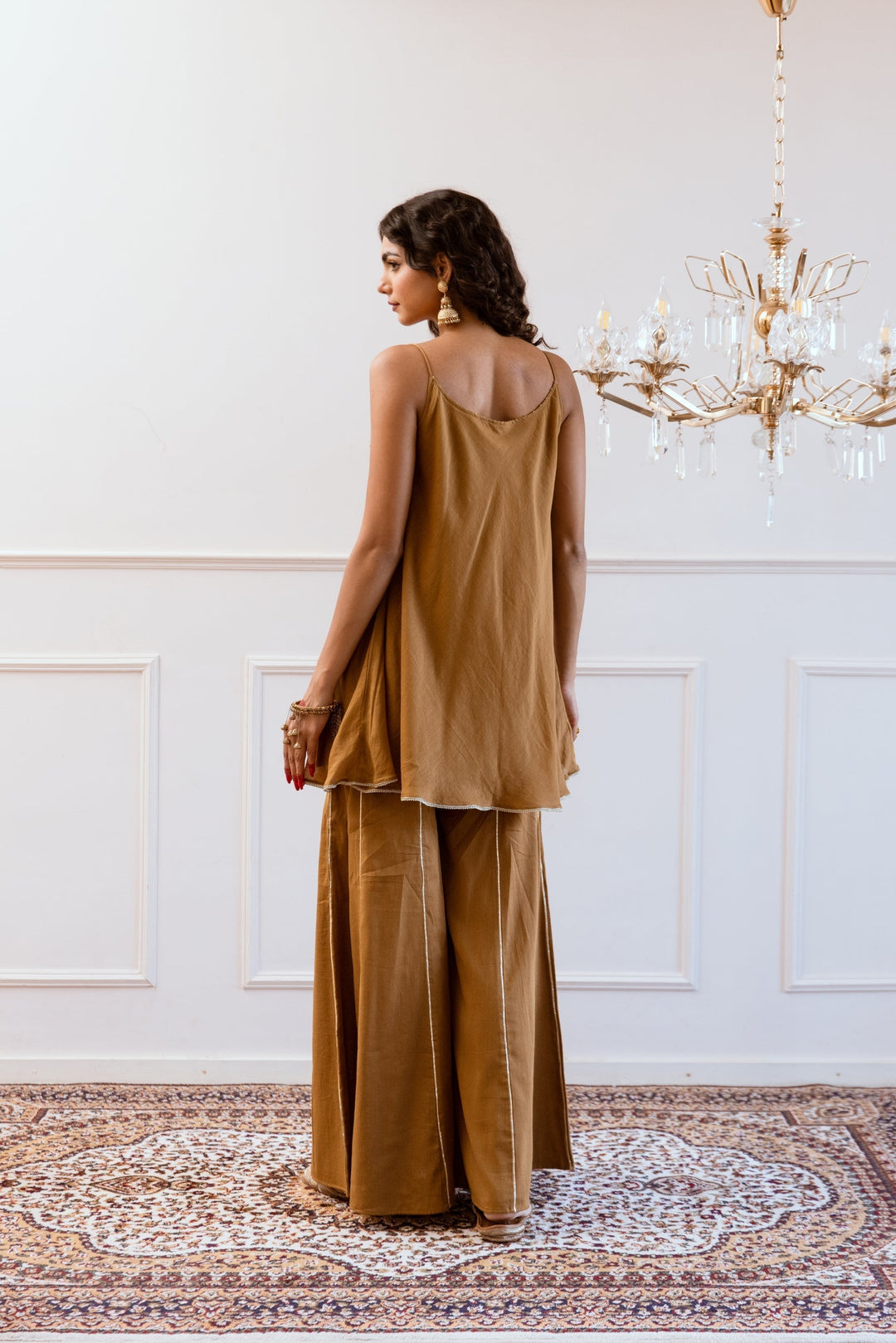 Brown-Mulmul-Gotta-Work-Strappy-Sharara-Set