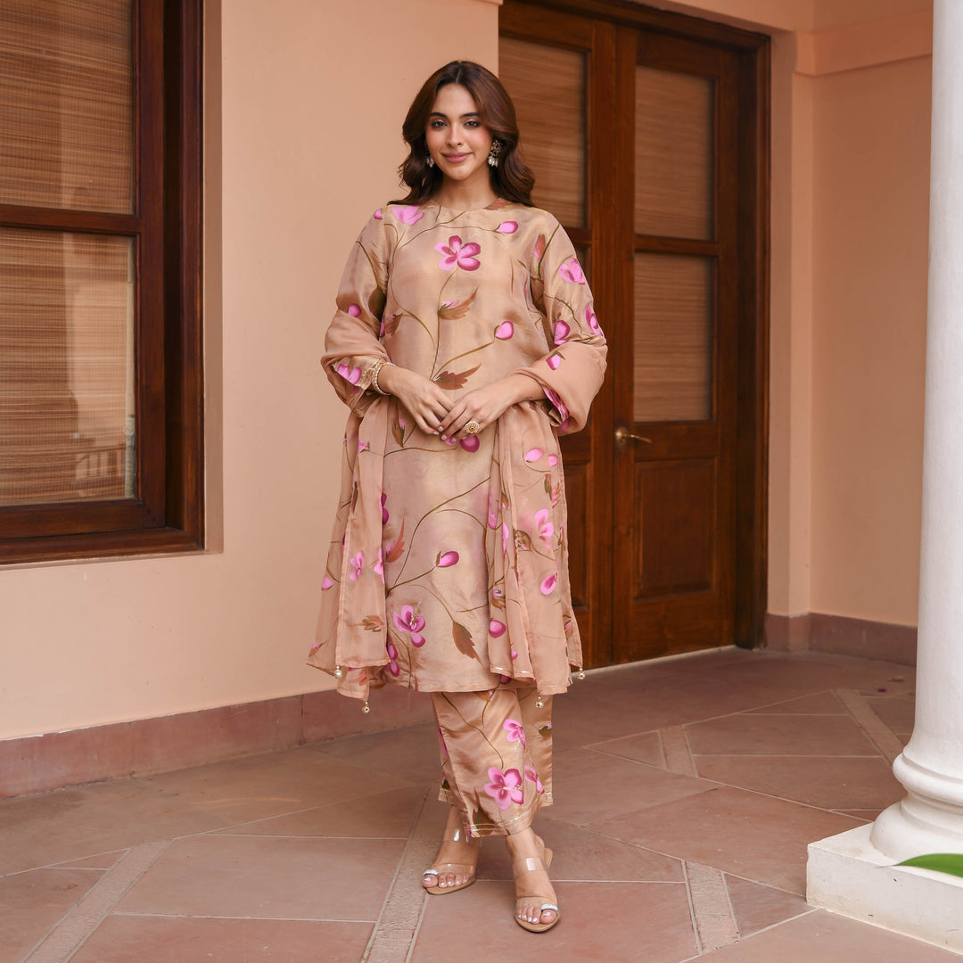 Brown-Muslin-Floral-Printed-Straight-3-Piece-Kurta-Set