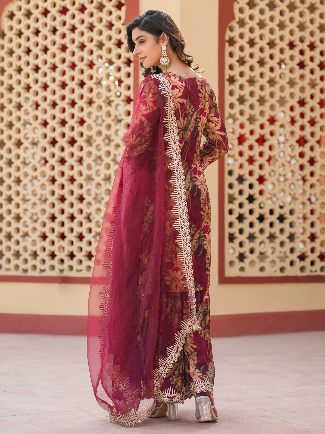 Burgundy-Pure-Chinon-Gotta-Patti-Work-Sharara-Set