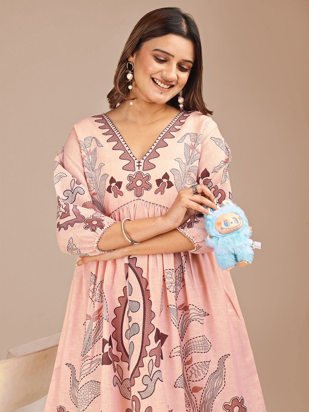 Peach-Cotton-Printed-Co-ord-Set