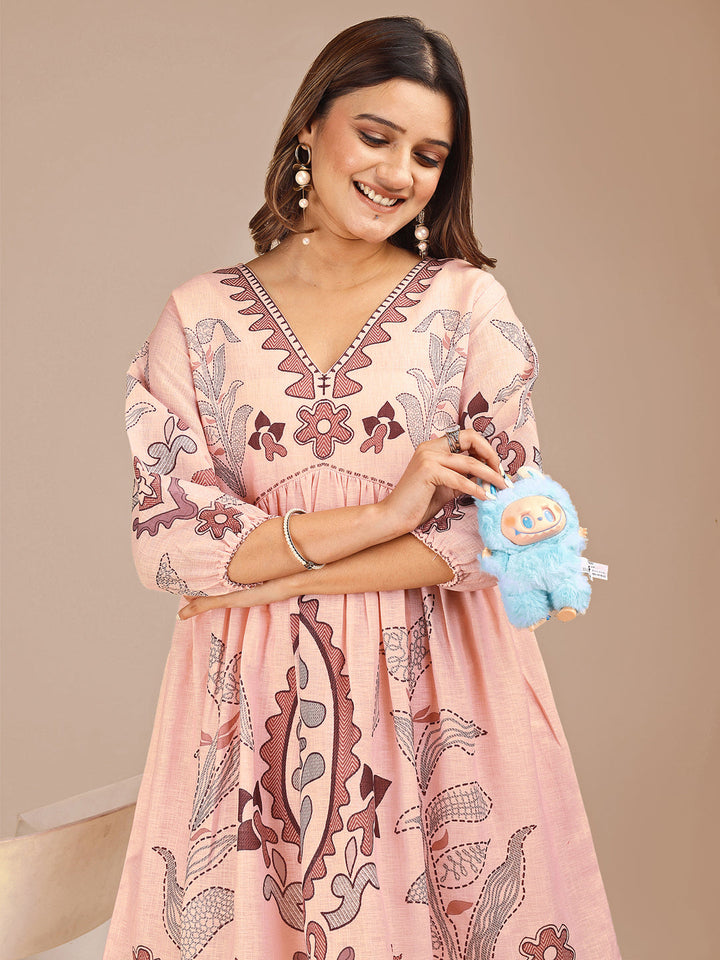 Peach-Cotton-Printed-Co-ord-Set