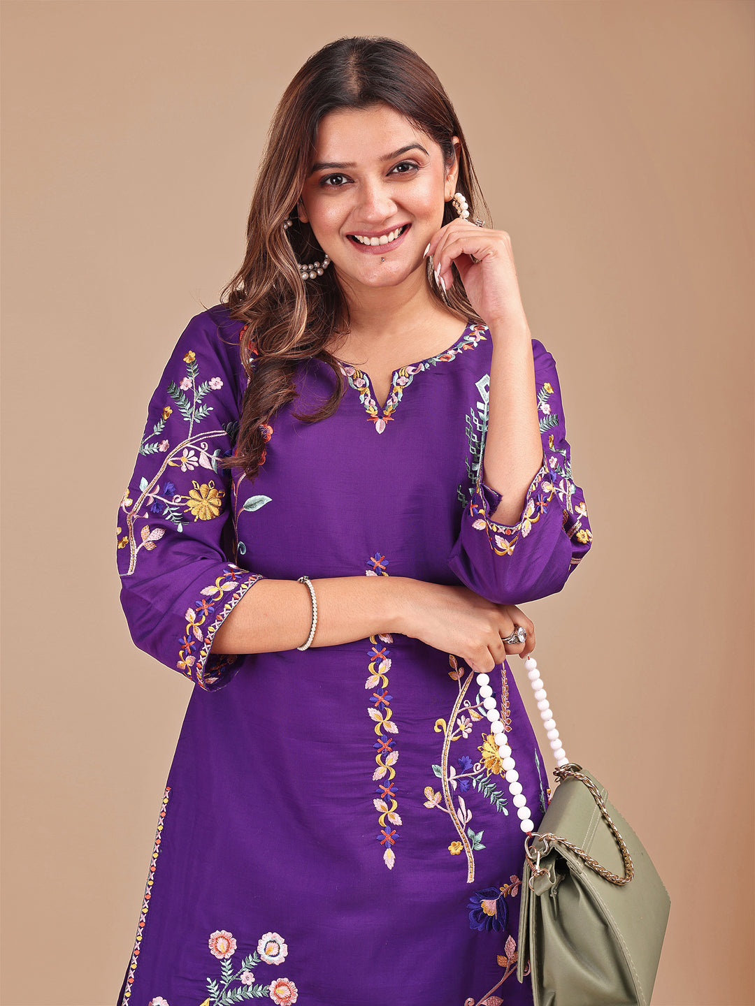 Purple-Silk-Blend-Multi-Embroidered-Co-ord-Set