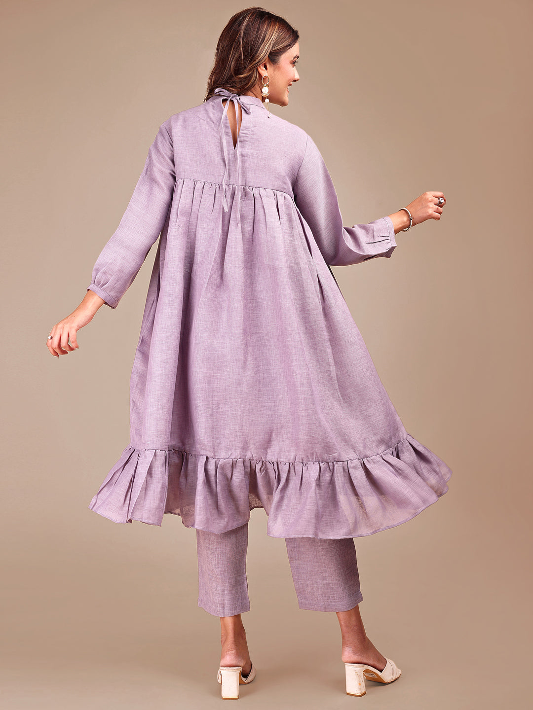 Lavender-Linen-Embroidered-Empire-Co-ord-Set