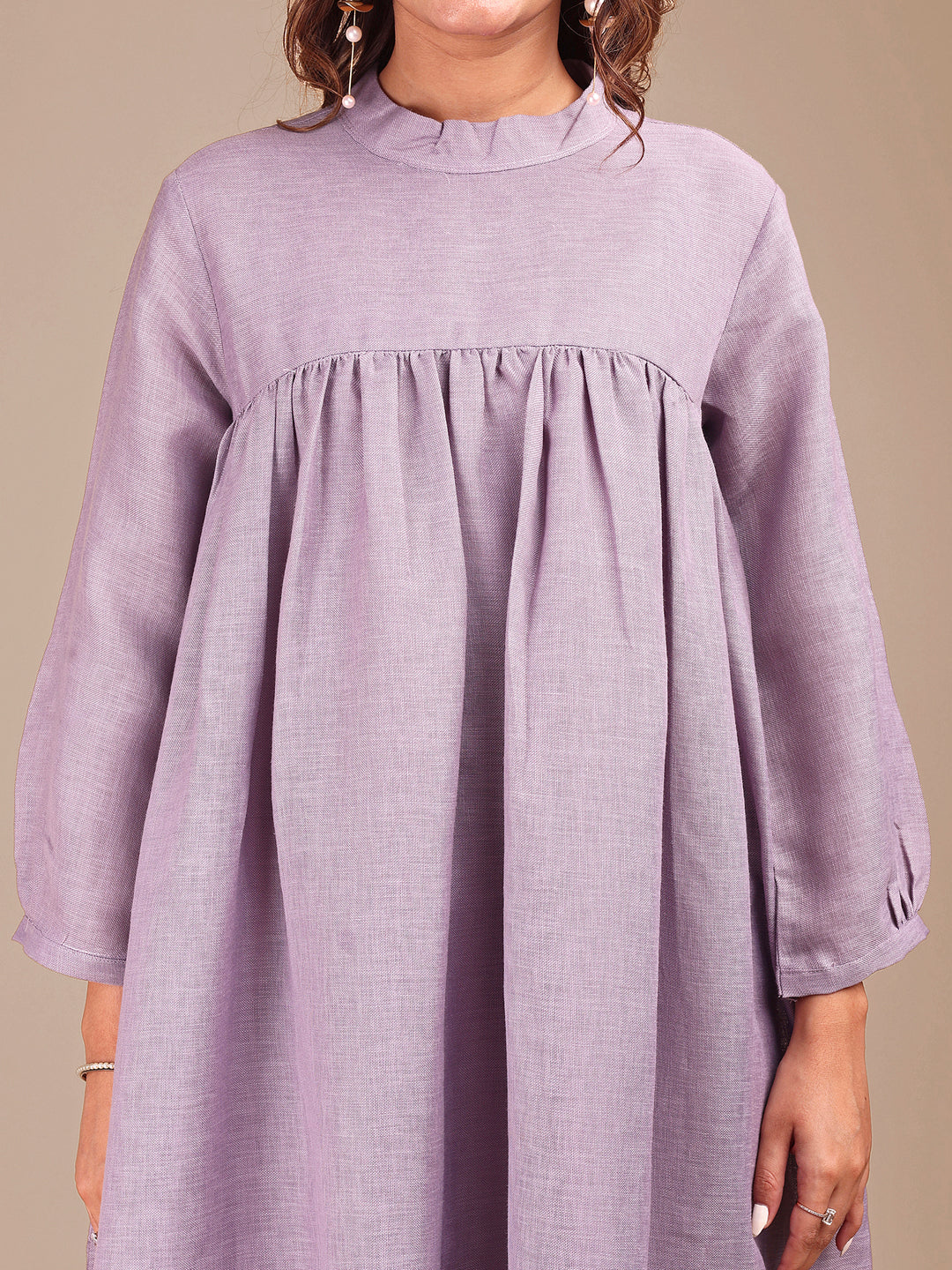 Lavender-Linen-Embroidered-Empire-Co-ord-Set