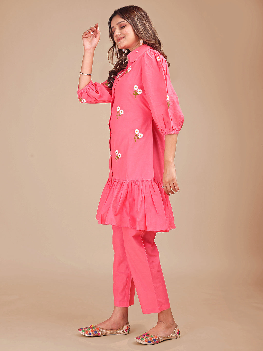Blush-Pink-Cotton-Frill-Embroidered-Co-ord-Set