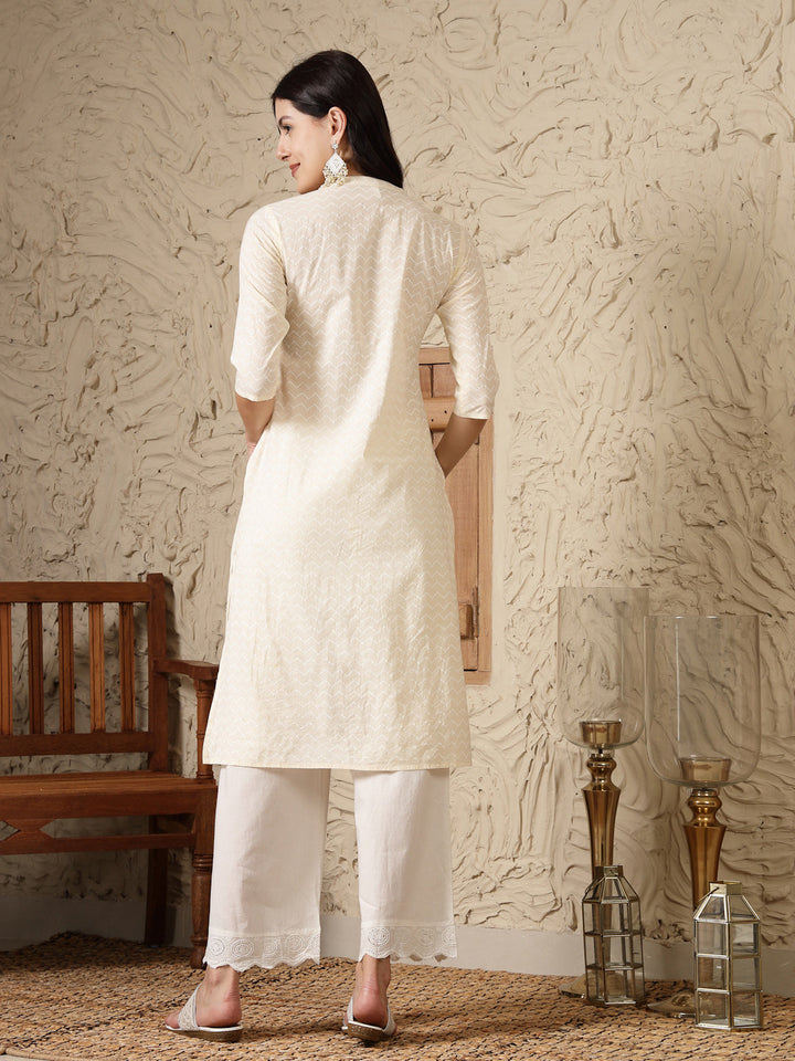 Cream-Cotton-Embroidered-A-Line-Kurta-Only