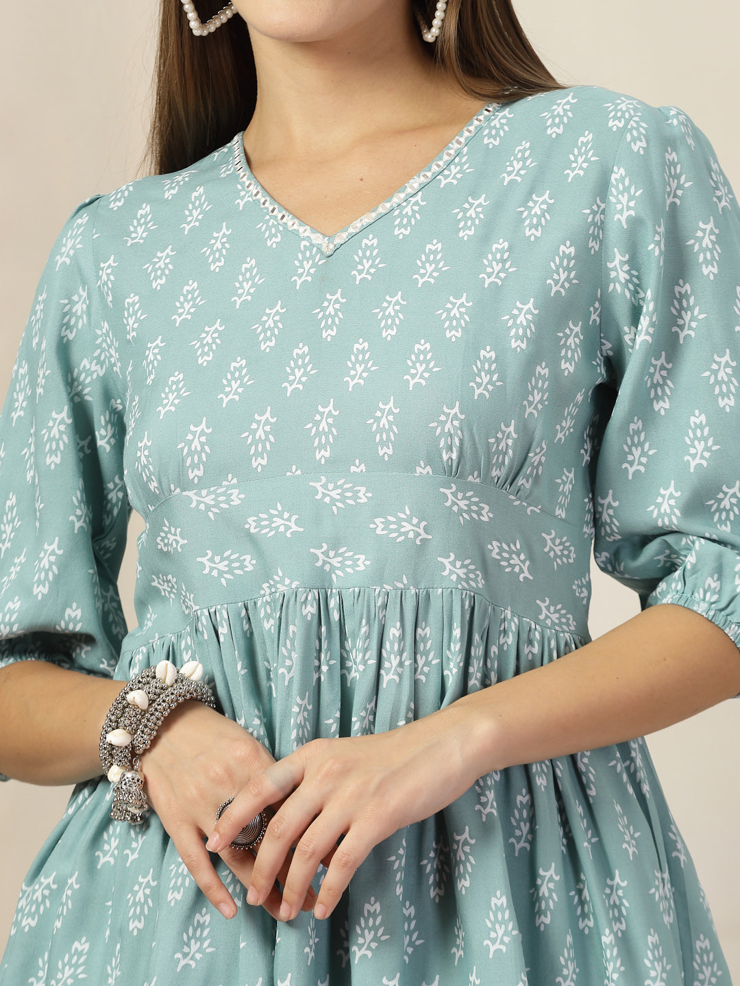 Blue-Rayon-Ethnic-Motifs-Printed-Co-Ord-Set