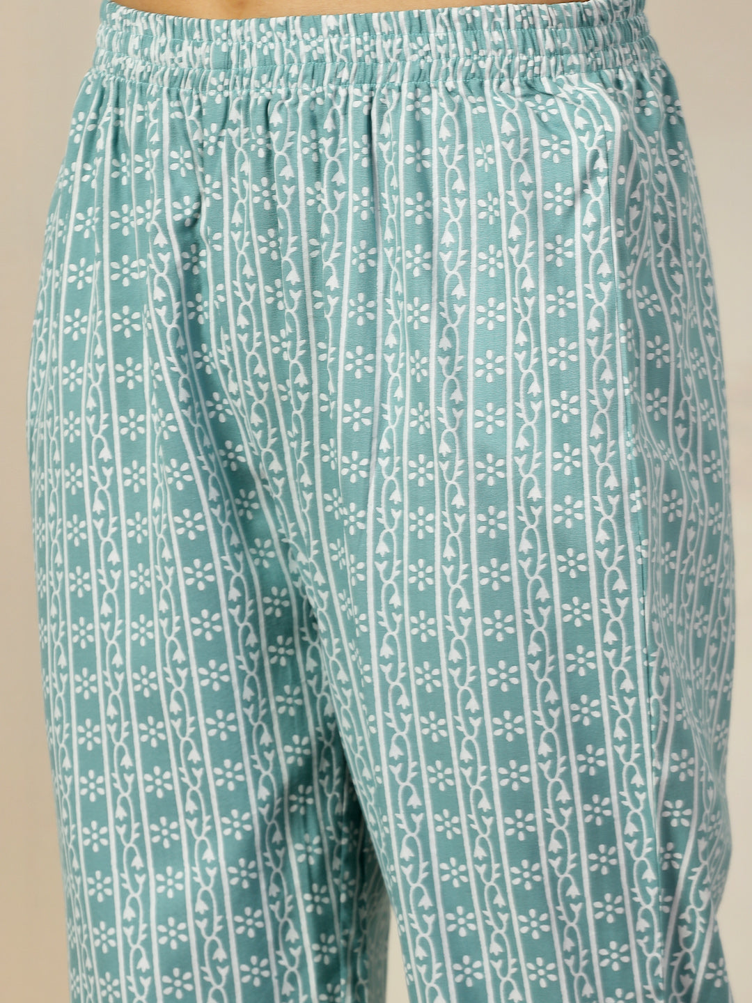 Blue-Rayon-Ethnic-Motifs-Printed-Co-Ord-Set