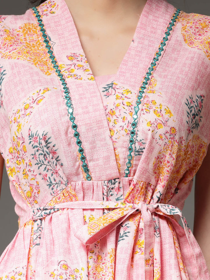 Light-Pink-Cotton-Floral-Printed-Co-Ord-Set