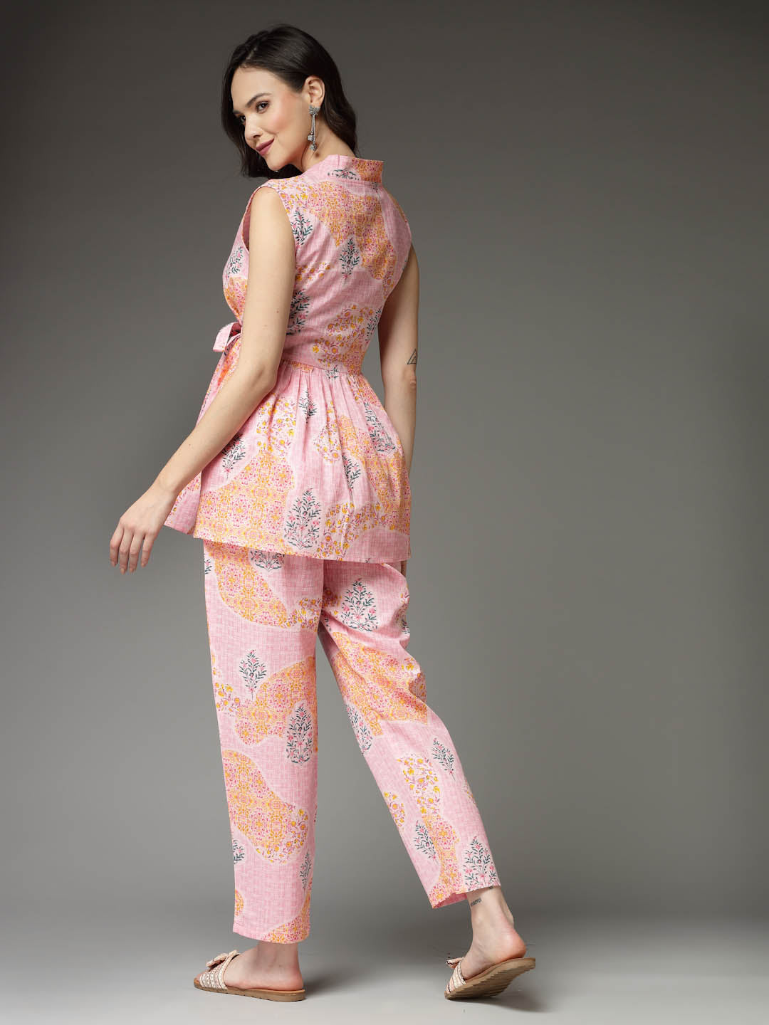 Light-Pink-Cotton-Floral-Printed-Co-Ord-Set