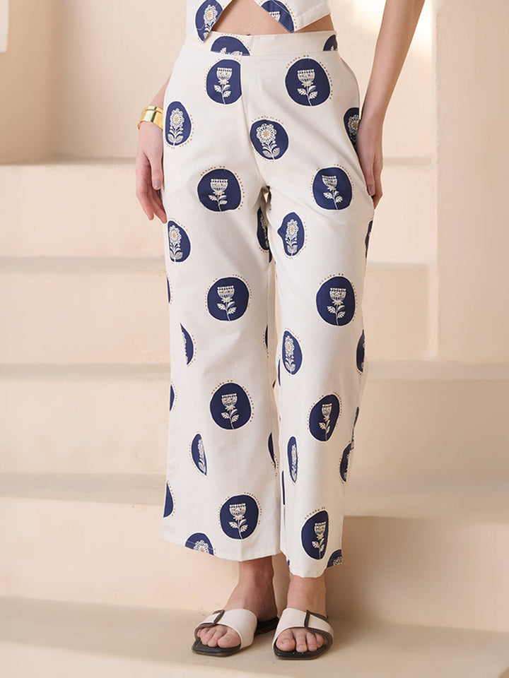 White-&-Blue-Cotton-Botanical-Printed-Co-Ord-Set