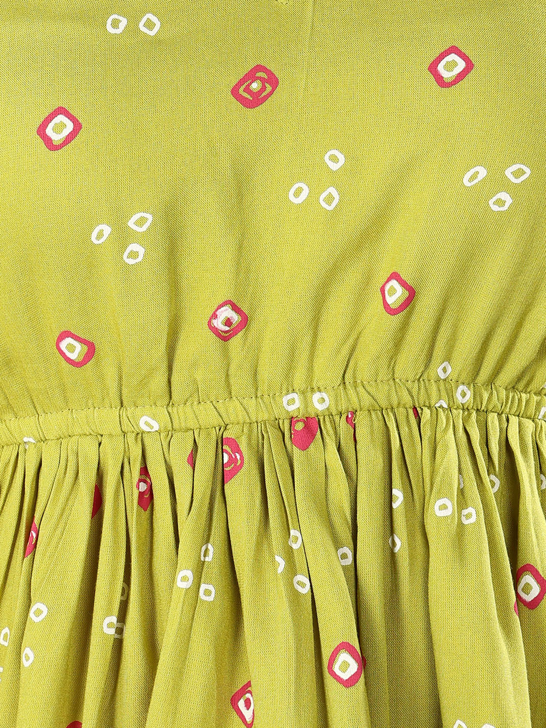 Green Bandhej Printed Rayon Co-Ord Set