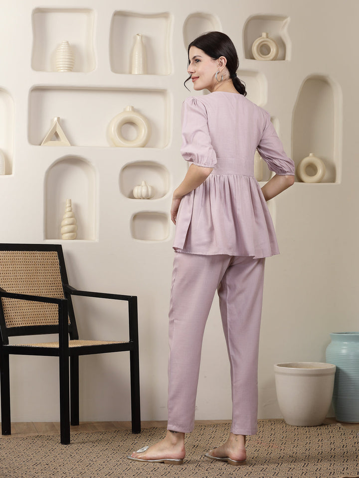 Purple-Cotton-Embroidered-Co-Ord-Set