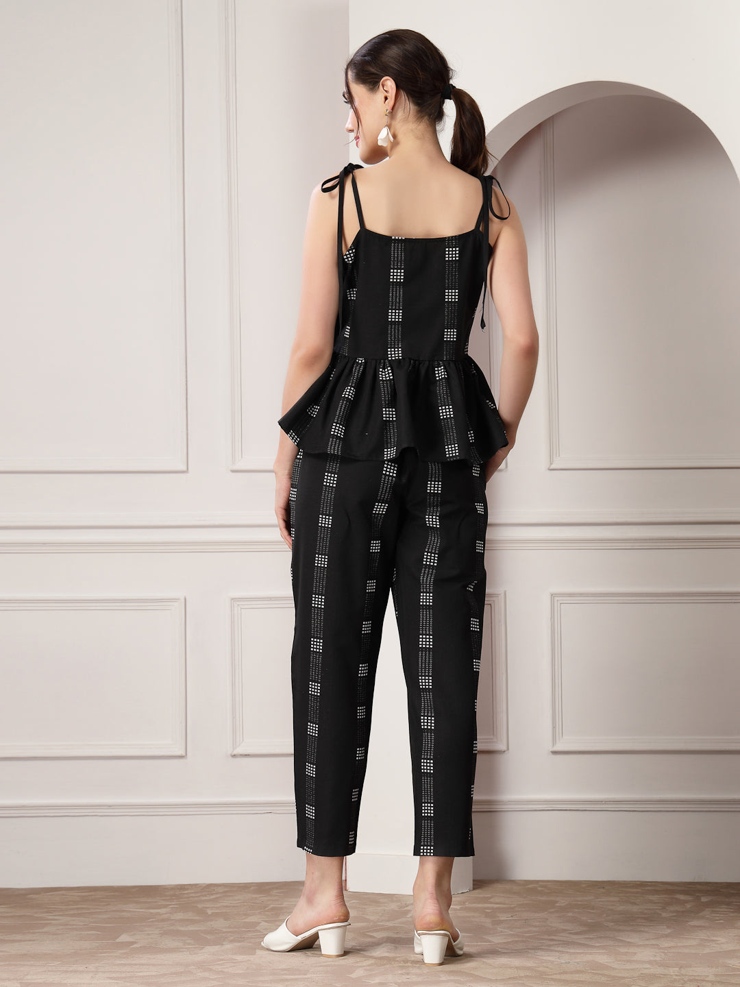 Black-Cotton-Self-Design-Co-Ord-Set