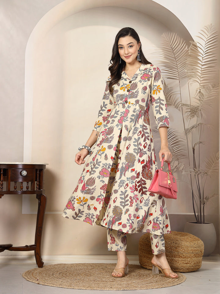 Cream-Rayon-Floral-Printed-A-Line-2-Piece-Kurta-Set