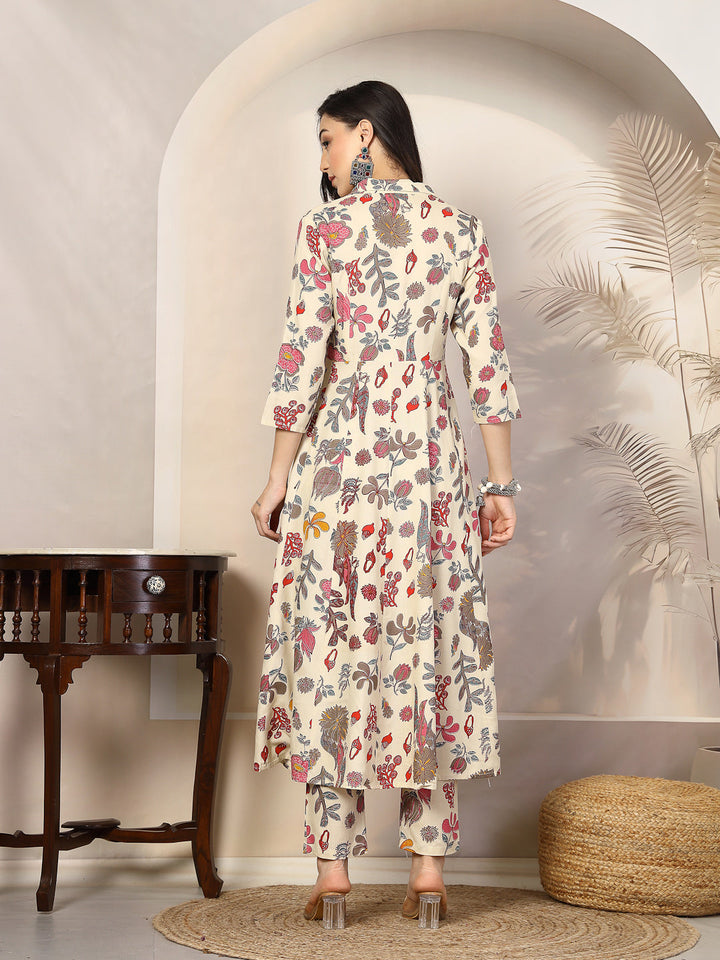 Cream-Rayon-Floral-Printed-A-Line-2-Piece-Kurta-Set