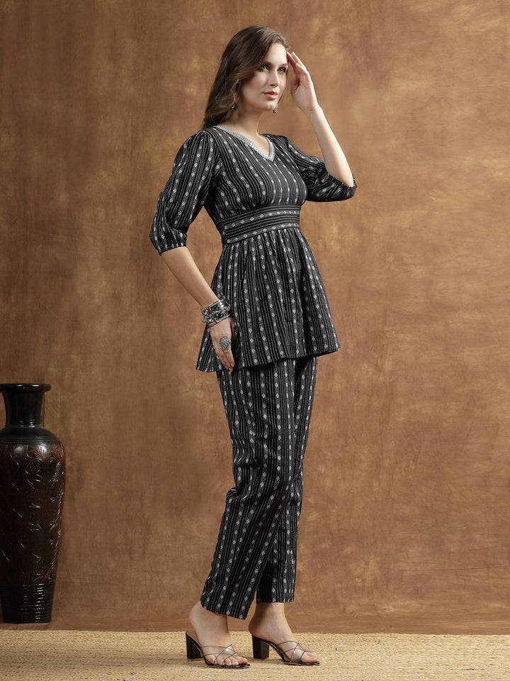 Blak-Cotton-Woven-Design-Co-Ord-Set